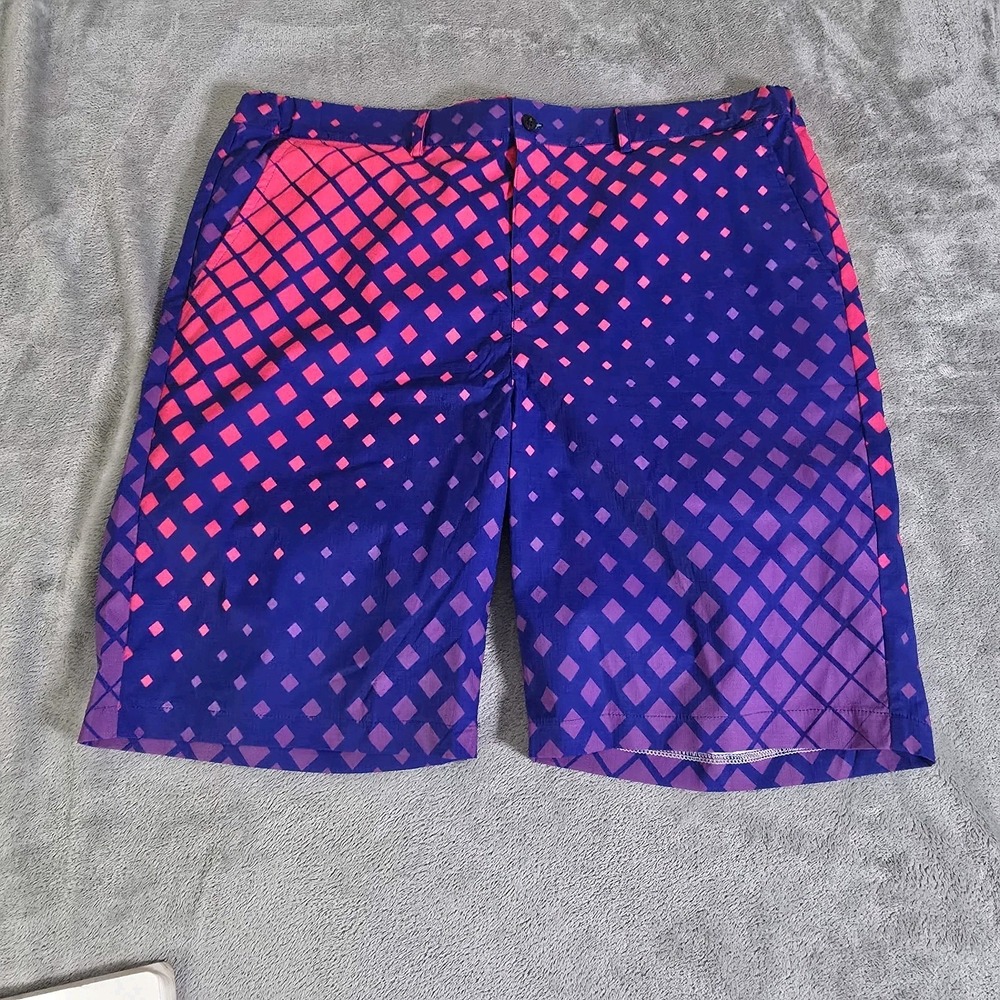 Golf Gentry Shorts Mens Large Multi-Color Geometric Pattern Sportswear Casual